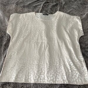 SHEIN Cream Leopard Pattern Blouse